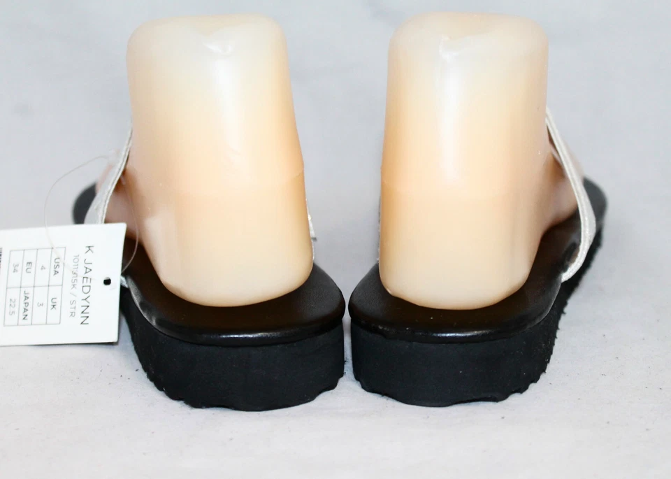 UGG AUSTRALIA Jaedynn Sandalia Plateada Brillo Chanclas Niña Talla 4 UE 34 NUEVA ETIQUETA Foto 3 de 4