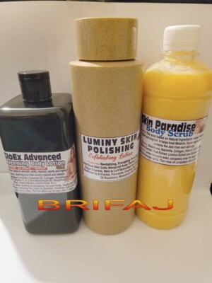GloEx Advanced 7  Days Lotion .Exfoliating Lotion +Skin Paradise Scrub. 3 Set