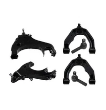 6 Pc Upper Lower Control Arms Outer Tie Rod Ends Set for Nissan Frontier Xterra