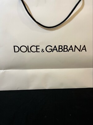 Dolce Gabbana Reusable Paper Shopping Bag Gift Rope Handle 15.5