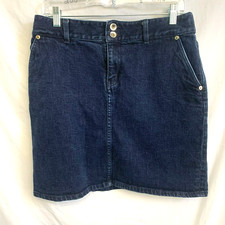 Ralph Lauren Jeans Co. skirt women 6 denim stretch dark wash mini pencil