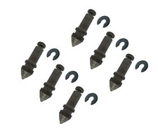 6 - Small Trencher, Auger, Rotating Rock Bits, 14mm(0.55"Ø) Shank w/ C-Clip