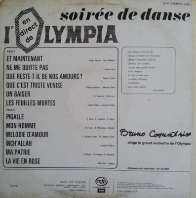 Bruno Coquatrix Dirige Le Grand Orchestre De L'Olympia - Une