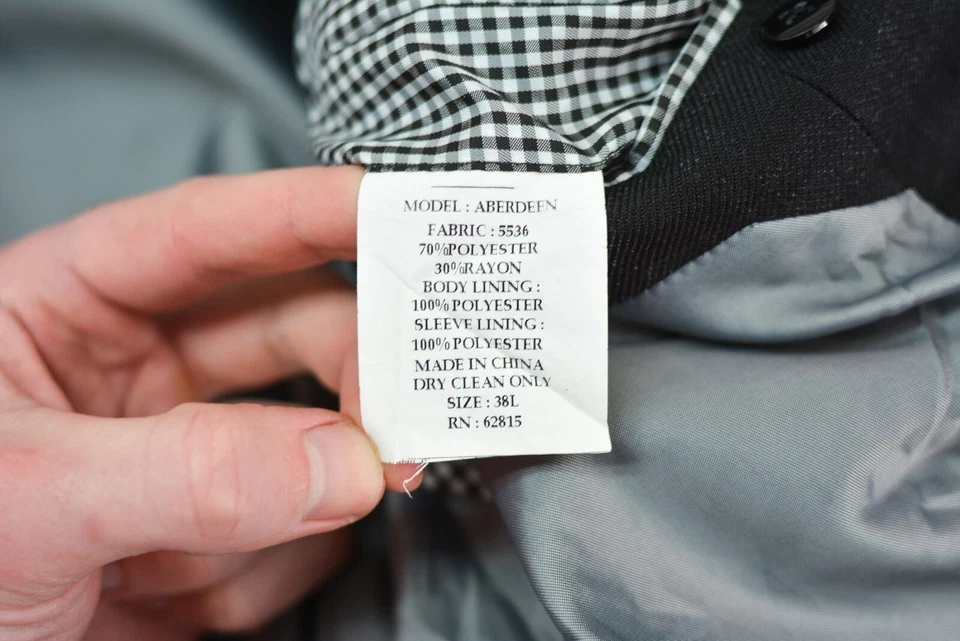 Savile Row London Men's ABERDEEN Blazer Two-Button Curved Hem Jacket Size 38L - Image 4 of 4