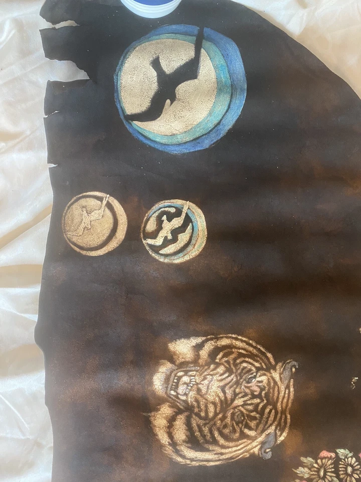 Hand Painted Bison Hide/Skin vintage - Image 2 of 4