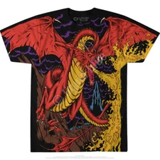 DRAGON-FIRE-2 SIDED Large Print T-SHIRT S,M,L,XL,XXL Game of Thrones,Smaug,Mulan