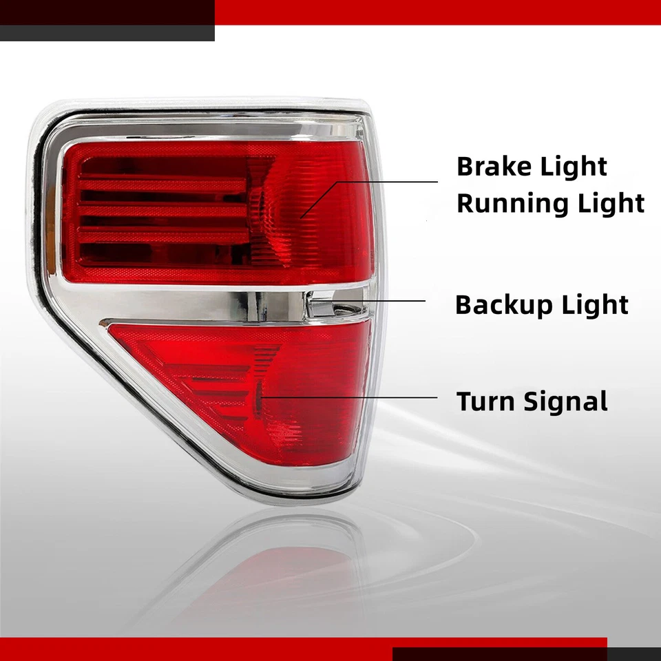 For Ford F150 F-150 Pickup 2009-2014 Left Driver Side Tail Light Brake Lamp - Image 2 of 4