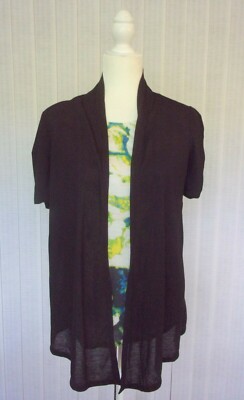 KAREN BROOKS - Women's Top Blouse - Missy Medium - Black - Printed - BRAND NEW