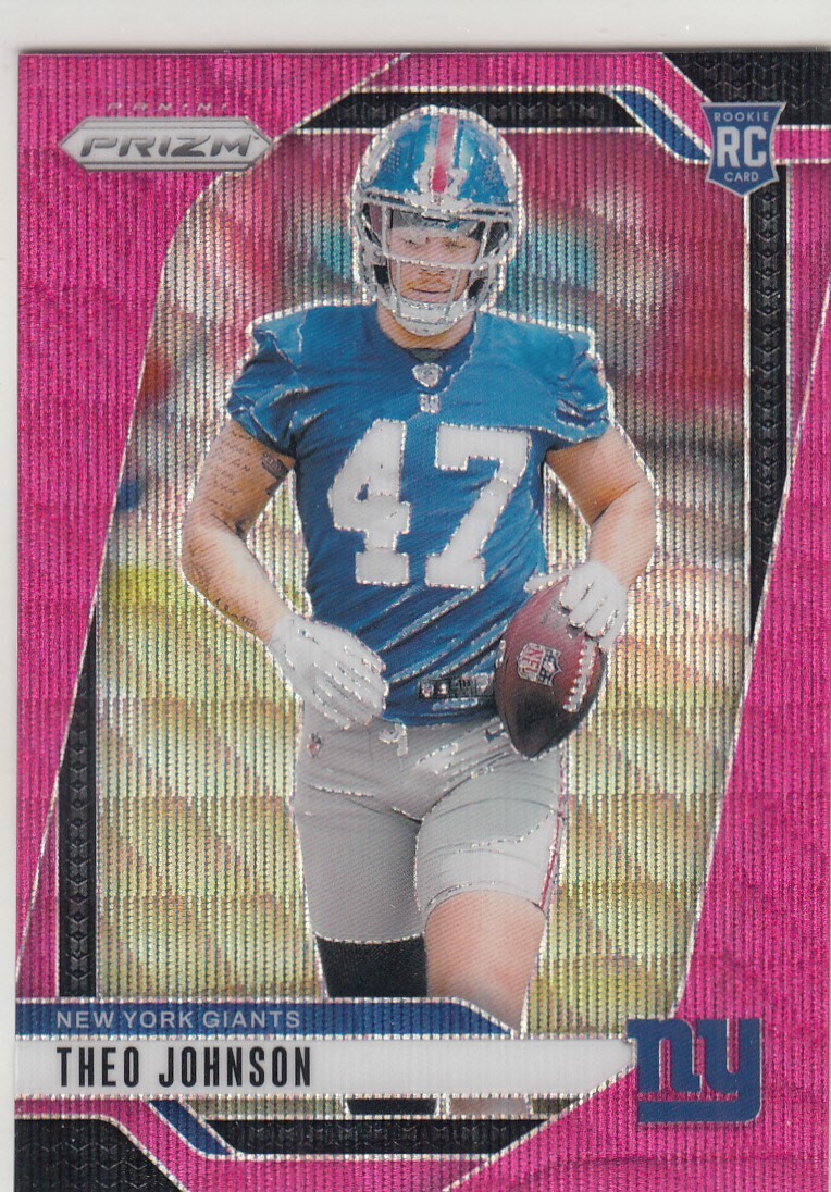 2024 Panini Prizm Parallel Pink Wave THEO JOHNSON RC #390 Giants