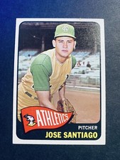 1965 Topps Baseball Jose Santiago KC Athletics Rookie High Numbered Card #557
