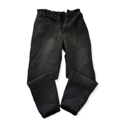 Forever 21 Distressed Black Paper Bag Jeans Sz Medium