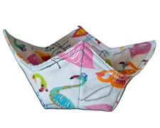 Reversible Microwavable Soup Bowl Cozy / Pot Holder/ Hot Pad