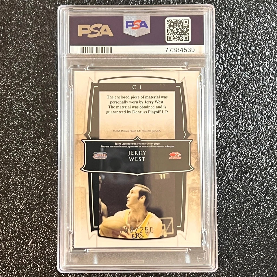 2008 Donruss Americana Sports Legends Championship Material #C-1 JERRY WEST Sign - Image 2 of 2