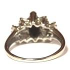 14k white gold .48ct VS G diamond lab created opal mosaic gemstone ring 3.4g 8 — photo 6