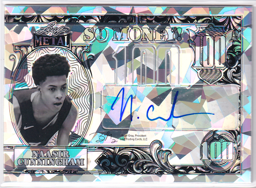 2021-22 Leaf Metal So Money! Silver Crystal #SMNC1 Naasir Cunningham