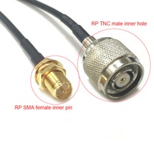 WIFI antenna adapter RP SMA female jack to RP TNC male plug RF cable RG174 20cm