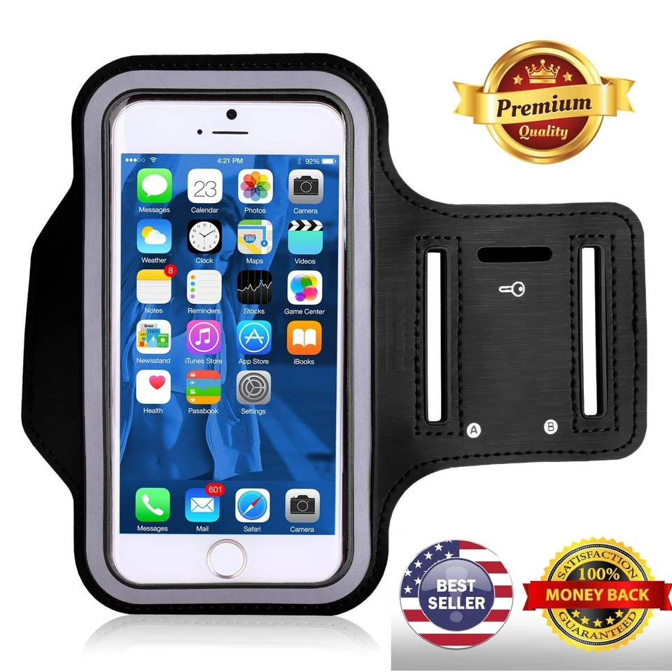 For iPhone 6/6 Plus 7/7Plus Sports Gym Armband Case Running Jogging Cover Holder - Image 2 of 4