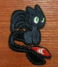 Toothless How To Train Your Dragon Embroidered Iron On Patch 3.75x2.75"