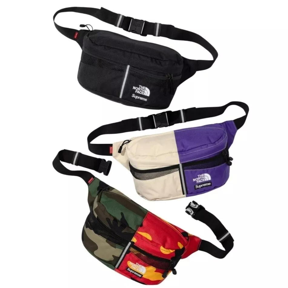 NEUF Supreme NY The North Face TNF sac taille zippé fendu TOUTES LES 3 COULEURS camouflage SS24