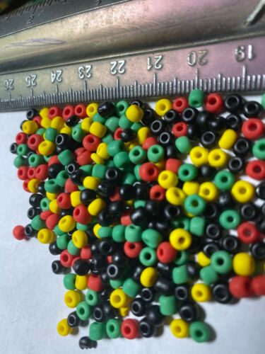 Irie Rasta Red Yellow Green Black Beads - Picture 17 of 86