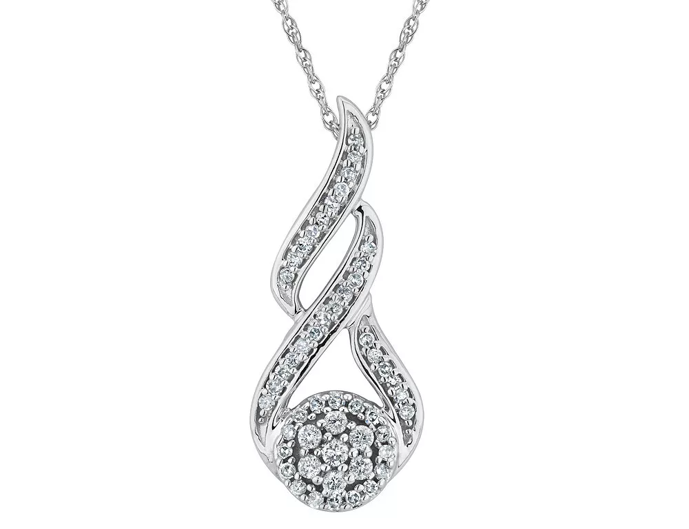 Ebay diamond necklace white hotsell gold
