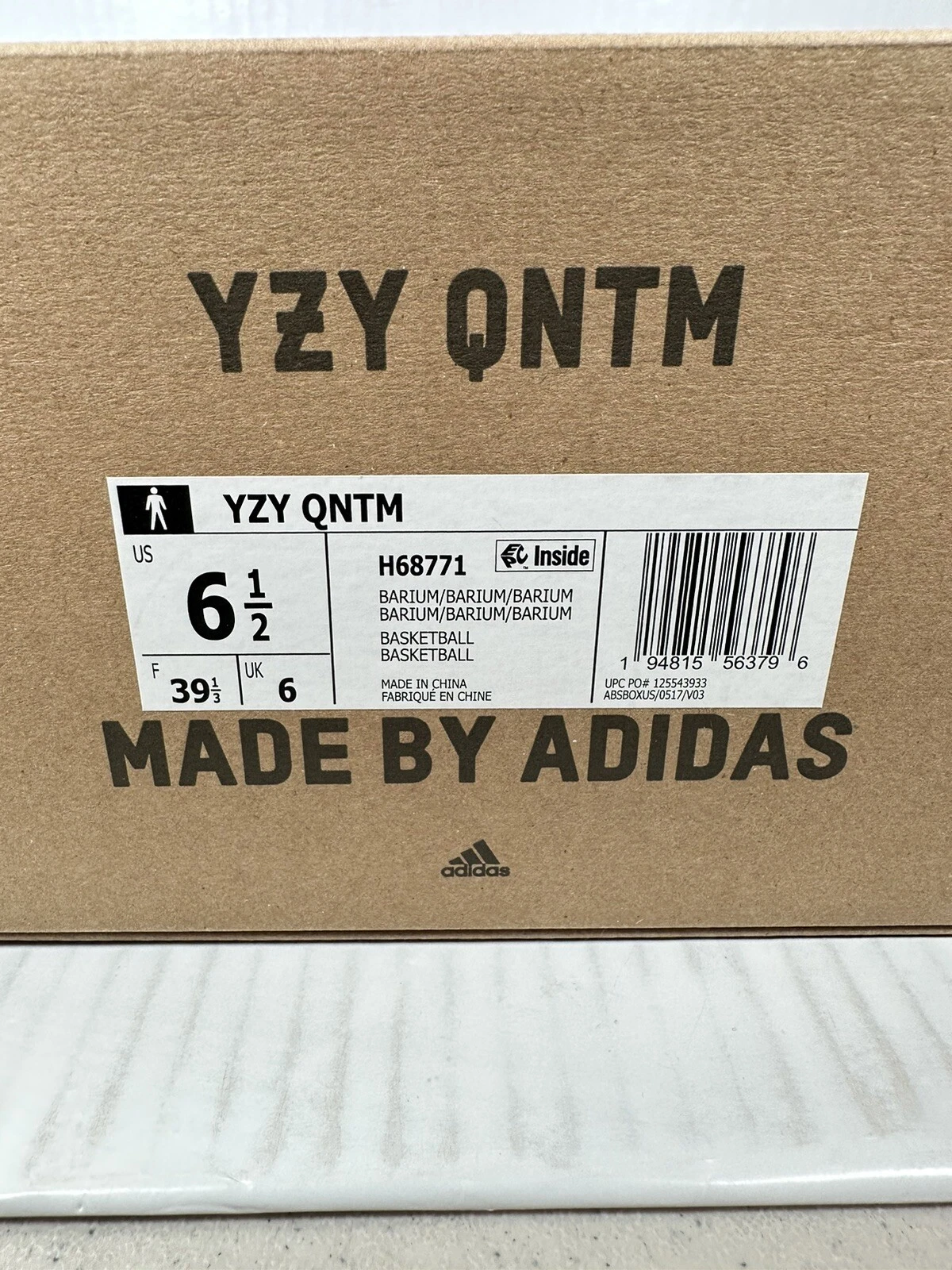 Adidas Yeezy Quantum QNTM Barium Uomo Taglia 6.5 H68771 NUOVISSIME