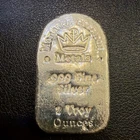 Monarch Precious Metals Hand Poured Tombstone 2 Oz .999 Fine Silver Bar U237