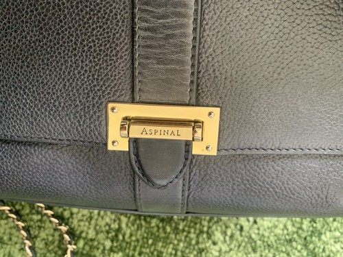 Women’s ASPINAL OF LONDON Lottie Navy Blue Leather Shoulder Cross Bag VGC - Picture 9 of 13