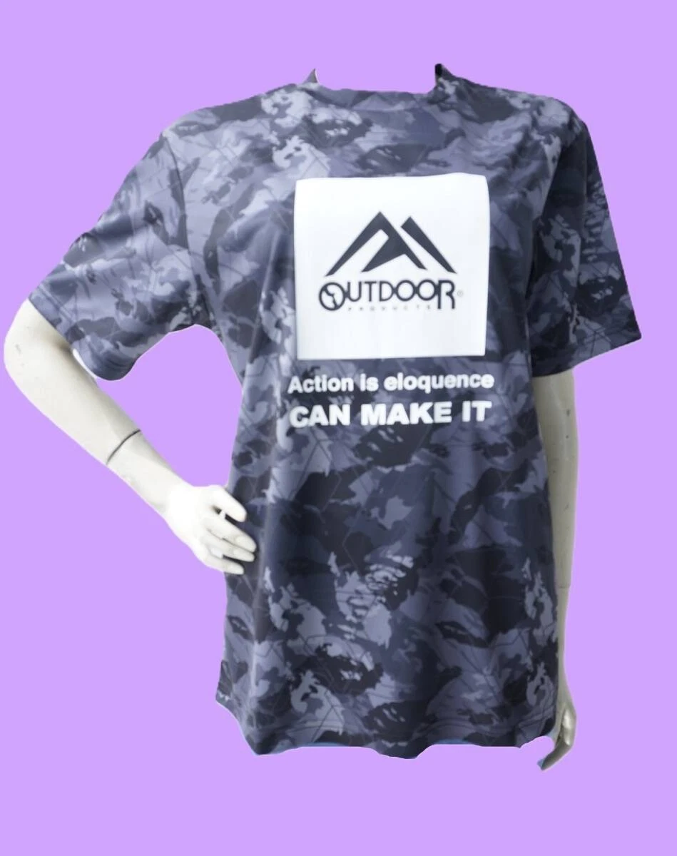 Outdoor 5535 M size black short sleeve T shirt quick drying moisture wicking ref