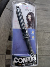 CONAIR Hot Sticks Instant Heat 3/4" Hot Brush Curling Iron AUTO OFF NEW SEALED