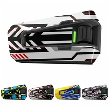 Glossy Wrap Sticker Cover x1 For Cardo Packtalk Edge Device Black Red White