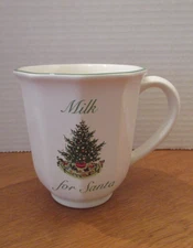 CHRISTMAS HERITAGE Pfaltzgraff “Milk for Santa” Pedestal Mug- 4” High