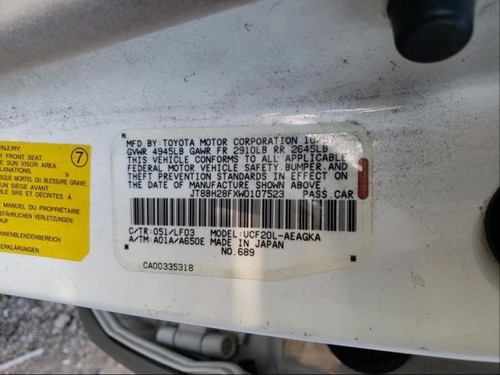 1998 1999 2000 LEXUS LS400 REAR HEATER GLASS DEFROST RELAY 05312-701AM - Picture 10 of 12