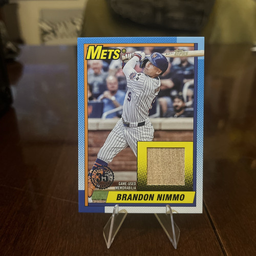 2025 Topps Brandon Nimmo 1990 Topps Game Used Jersey Relic Card #T-90RBM