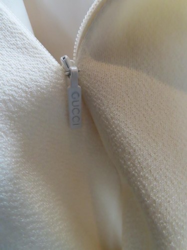 NWT GUCCI Ivory Double G Chain Logo Dress Size S - Picture 4 of 12