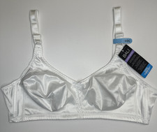 Bali Double Support Full-Figure Wireless Bra DF3820 White Size 40C Cool Comfort