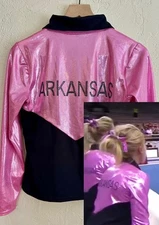 University of Arkansas NCAA RAZORBACK Leotard PINK MEET JACKET Gymnastics SEC GK