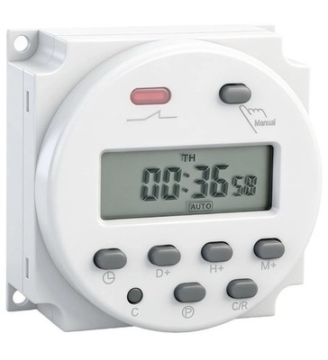 CN101A Timer Switch DC/AC 12V 16Amp, Digital LCD Power Programmable Timer