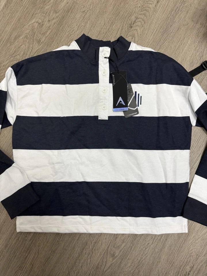 Mujer Nashville SC Antigua Blanco Radical Rugby Rayas Manga Larga Nuevo con Etiquetas S Foto 2 de 4