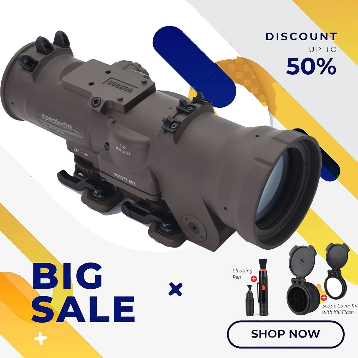 EvolutionGear Maded: New Specter DR 1.5-6x Rifle Scope, 7.62 BDC