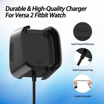 For-Fitbit Versa 2 USB Charger Charging Power Dock Cradle Smart Watch-USA.