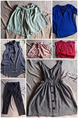 7 tlg. Kleiderpaket 34/36_XS/S Buissiness Kleidung Damen Minikleid Shorts Bluse