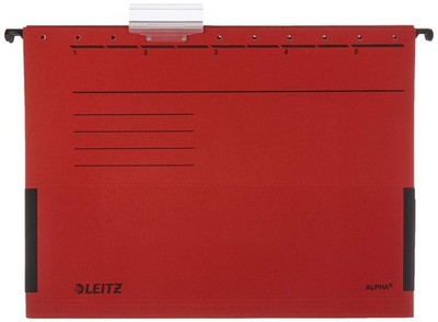 Esselte Leitz Alpha 19863025 Suspension Files with Side Hooks Pack of 5 Coloured