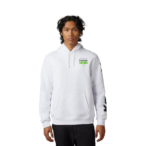 Fox Racing Mens Kawasaki Pullover Fleece Hoodie White KX Motocross BNWT Medium