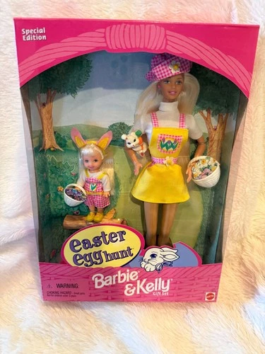 1997 Easter Egg Hunt Barbie & Kelly Gift Set Vintage New in Box