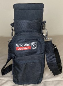 Wild Wolf Outfitters Top Water Bottle Carrier for 25 oz Size-Zippered Pockets