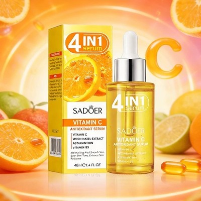 SADOER 4in1 Vitamin C Whitening Face Serum Moisturizing Anti Wrinkles Skin Care