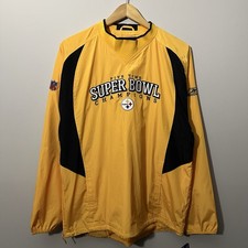 Vintage Pittsburgh Steelers Super Bowl Reebok Sideline Windbreaker Jacket Medium