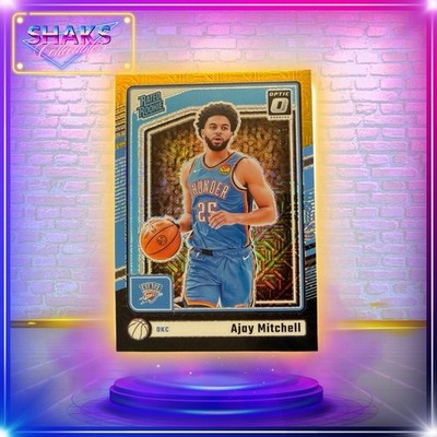AJAY MITCHELL 2024-25 DONRUSS OPTIC RATED ROOKIE GOLD BLACK MOJO PRIZM /8