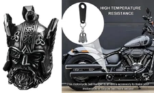  Viking Guardian Warrior Biker Motorcycle Bell BLK HANGER Lucky Charm FITS HD